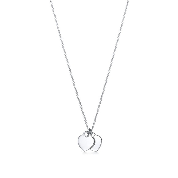 Tiffany & Co Return to Tiffany® Double Heart Pendant Silver, Mini (new in box) - Picture 2 of 6